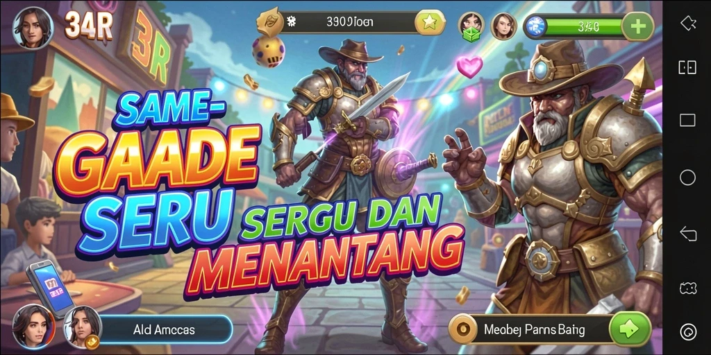 Tampilan gameplay seru di 34R dengan berbagai level dan tantangan.