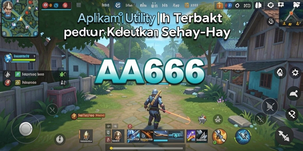 Tangkapan layar utama AA666 menunjukkan berbagai fitur utilitas yang tersedia.