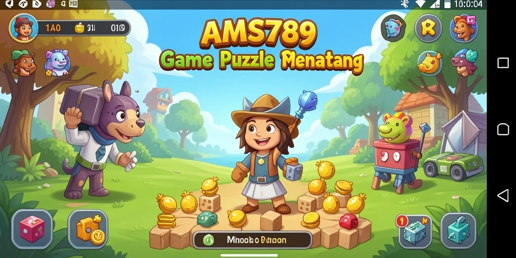 Screenshot utama AMS789 menampilkan gameplay puzzle yang menantang dan menyenangkan.