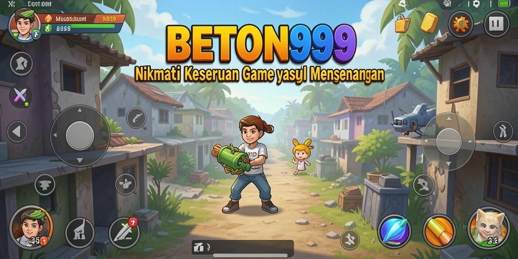 Screenshot BETON999 menampilkan gameplay menyenangkan dengan desain warna-warni.
