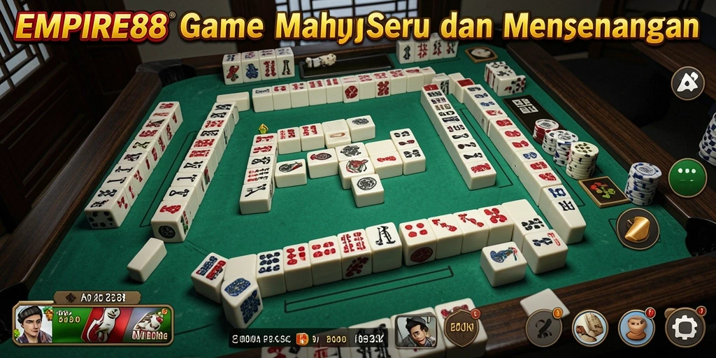 Gameplay menarik dan mendebarkan dalam permainan Mahjong.