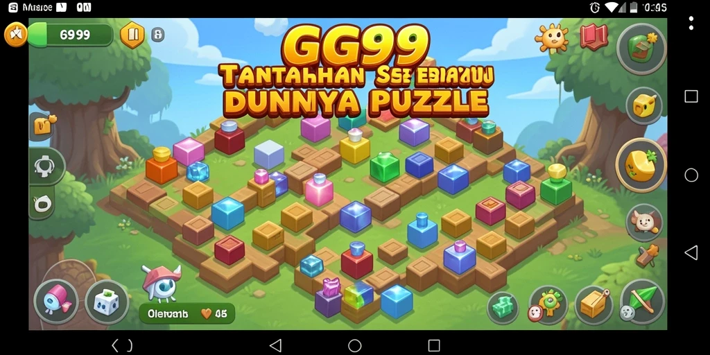 Screenshot menunjukkan gameplay puzzle yang menarik dan penuh tantangan.