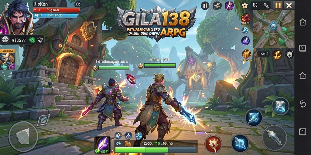 Screenshot menampilkan aksi pertempuran seru dalam GILA138.