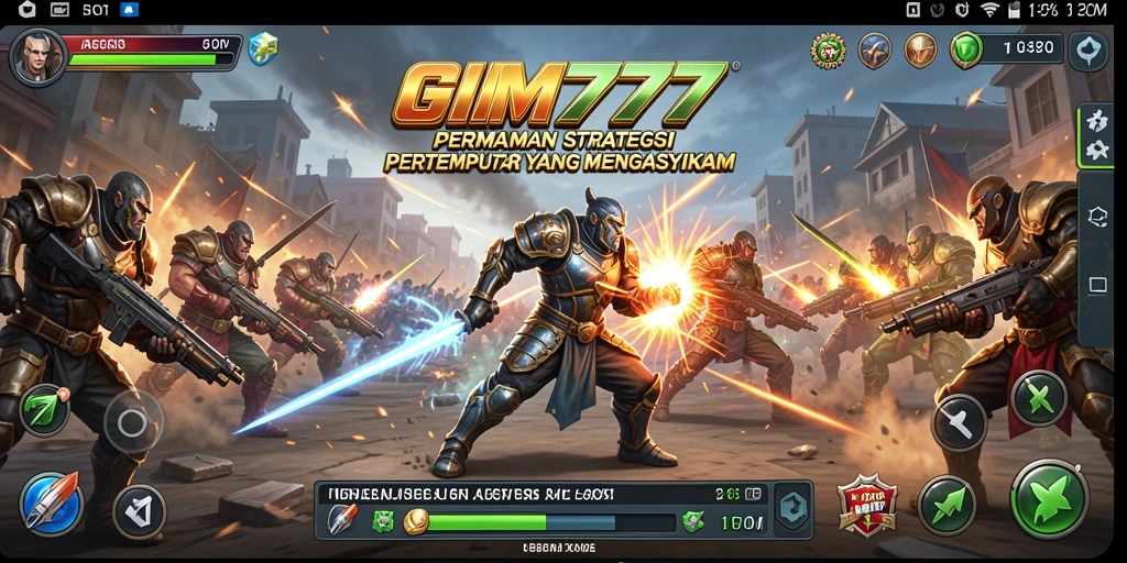 Screenshot utama GIM777 menampilkan aksi pertempuran yang seru.