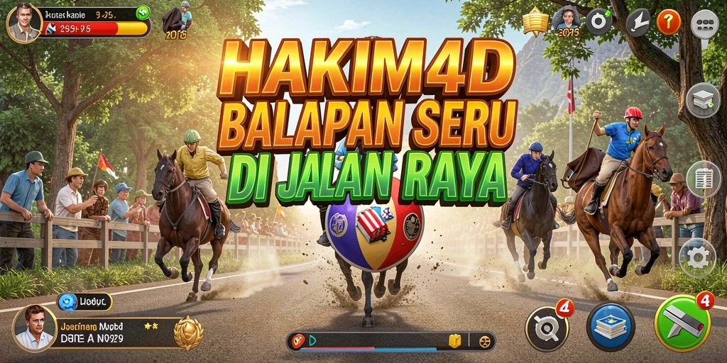 Gameplay seru HAKIM4D dengan mobil balap berkualitas tinggi.