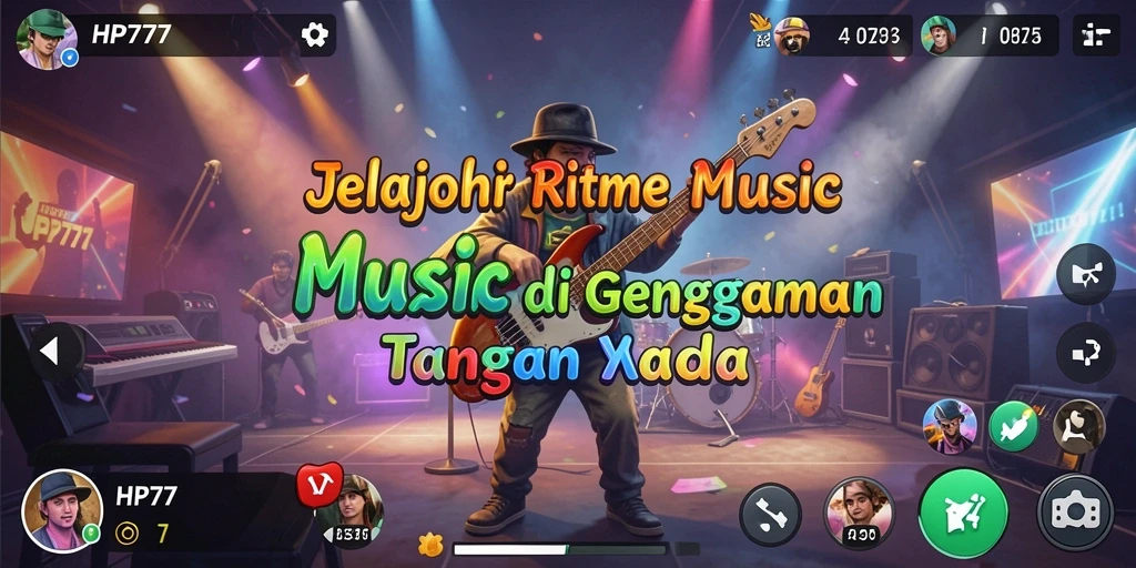 Tampilan gameplay HP777 yang menarik dengan berbagai pilihan lagu.
