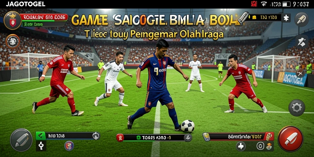 Screenshot JAGOTOGEL menampilkan aksi seru dalam permainan sepak bola.