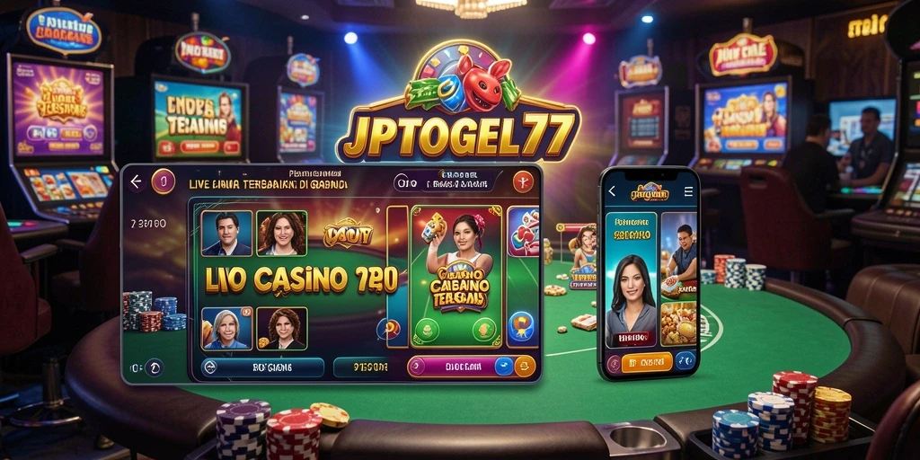 Tampilan gameplay seru dari JPTOGEL77 dengan dealer live.