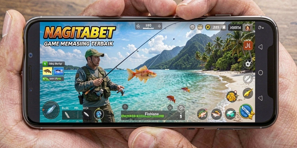 Tampilkan gameplay NAGITABET yang seru saat memancing.