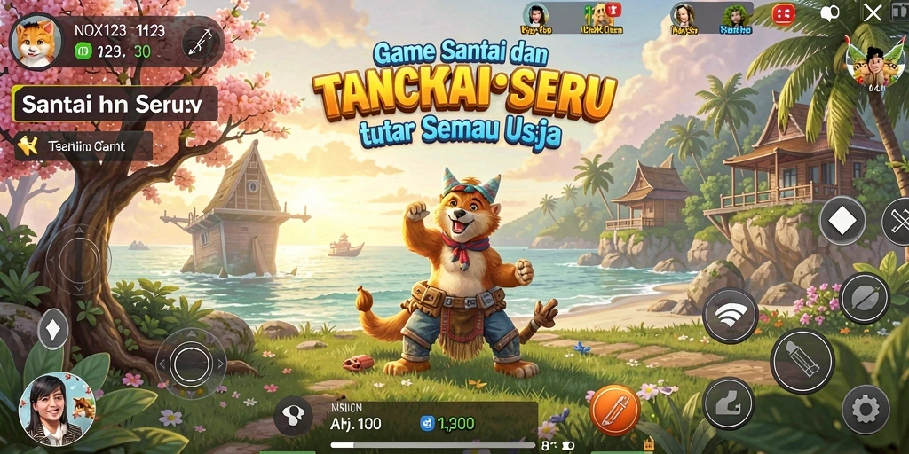 Tampilan gameplay seru dan interaktif dari NOX123.