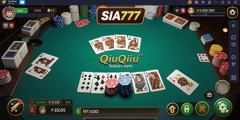 Screenshot gameplay SIA777 menampilkan suasana seru permainan QiuQiu.