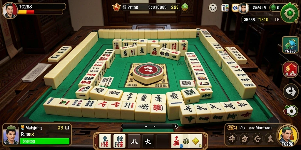 Tampilan aksi gameplay Mahjong yang seru dan menarik dari TO288.