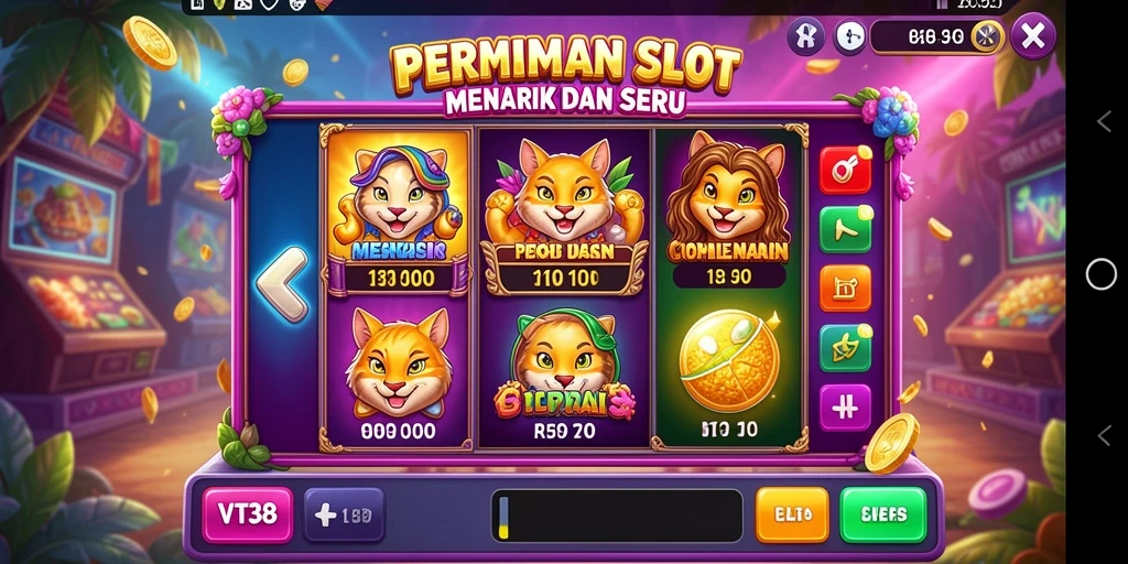 Tampilan gameplay VT38 yang memukau dengan efek visual menakjubkan.