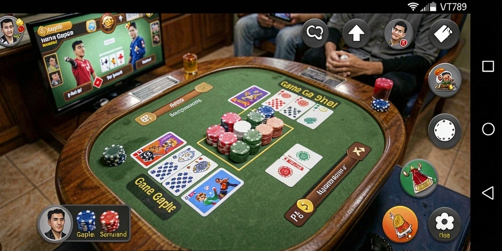 Screenshot gameplay Gaple yang mengasyikkan dan interaktif.